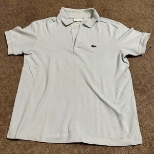 Lacoste boys Light Blue Polo Shirt size 12 (runs 8-10)